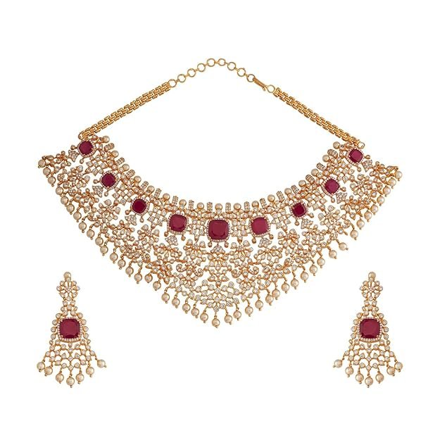 silver queen's necklace jewellery set with earrings silver queen's necklace jewellery set with earrings