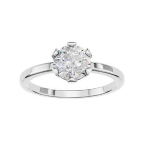 sterling silver engagement rings for women | lab grown diamonds ring classic promise ring