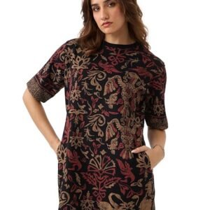 visit the the souled store store the souled store nomad: grace women and girls short sleeves round neck black