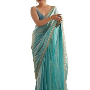 ujjain batik silk cotton saree for women with unstitched blouse piece