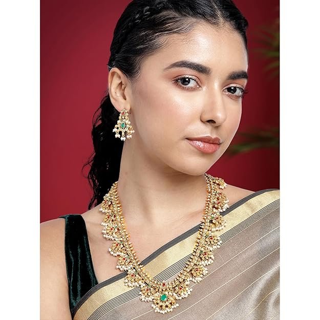 bridal dulhan alloy gold plated jewellery set for girls & women bridal dulhan alloy gold plated jewellery set for girls & women