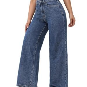 relaxed fit high rise jeans