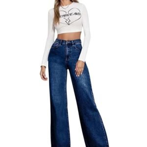 high waist straight fit